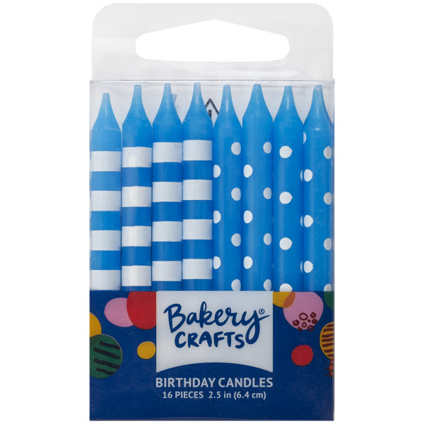 Blue Stripes & Dots Specialty Candles