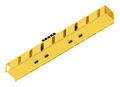 FiberGuide® Slotted Channel with Spools Engineering Thermoplastic Straight Yellow 6 ft. L x 4 x 4 in.