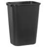 Rubbermaid Commercial, 10.25 gal, Resin, Black, Rectangle, Receptacle