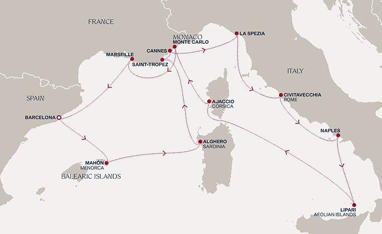 Itinerary map