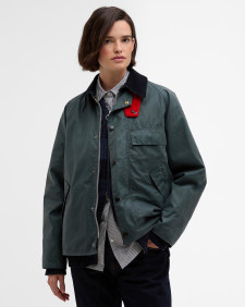 Giacca cerata Transport Paul Smith loves Barbour Dark Slate