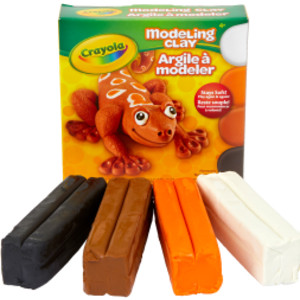 Modeling Clay, 1 lb. Assortment, Black/White/Orange/Brown