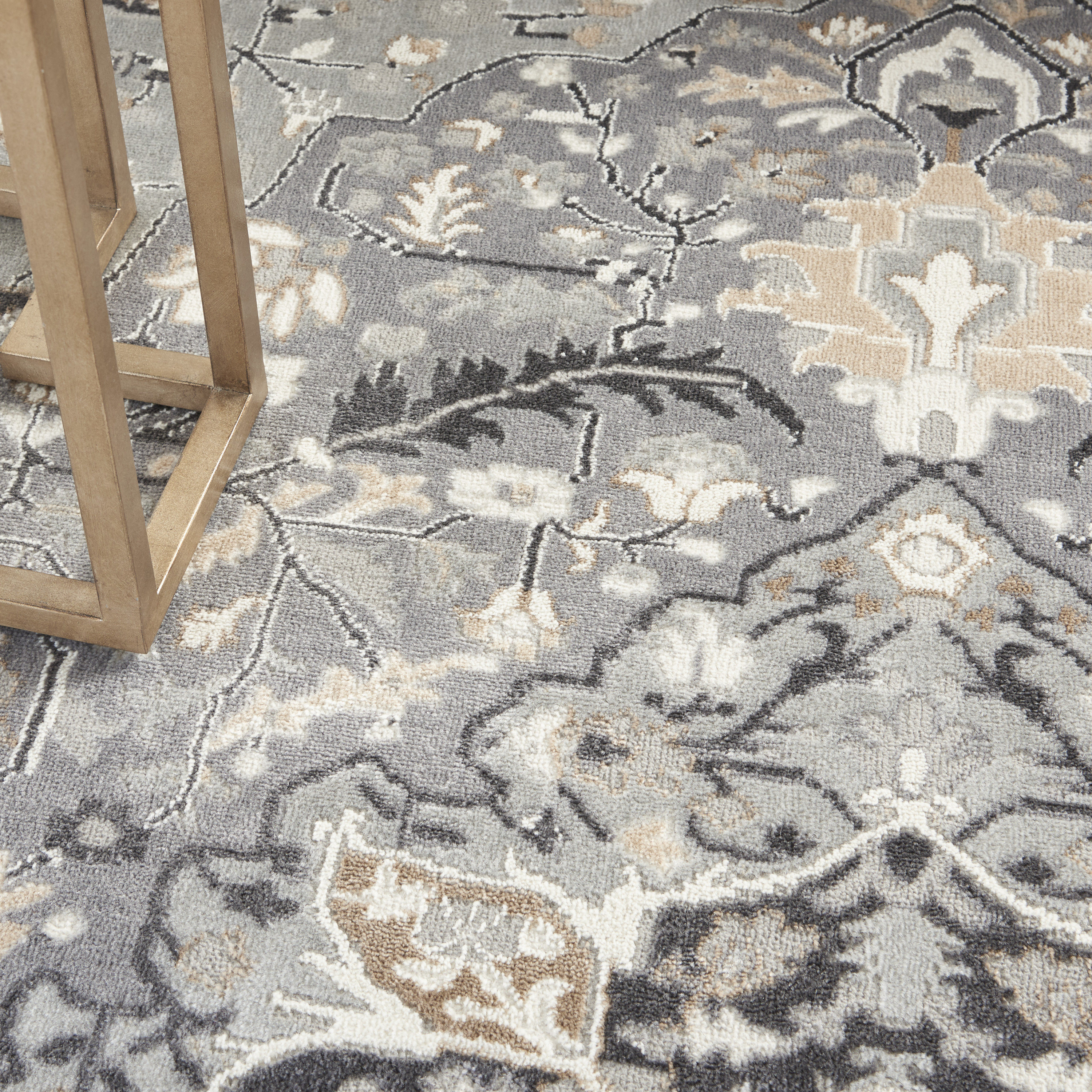 Nourison Elation 4' x 6' Grey Transitional Indoor Rug