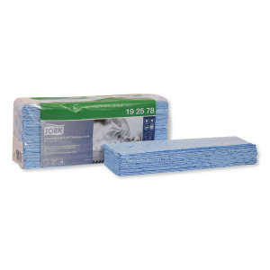 Tork, W4, Antistatic Low-Lint, 1 ply, 12.80"x15.40", Nonwoven Fabric, Industrial Wipers, Blue