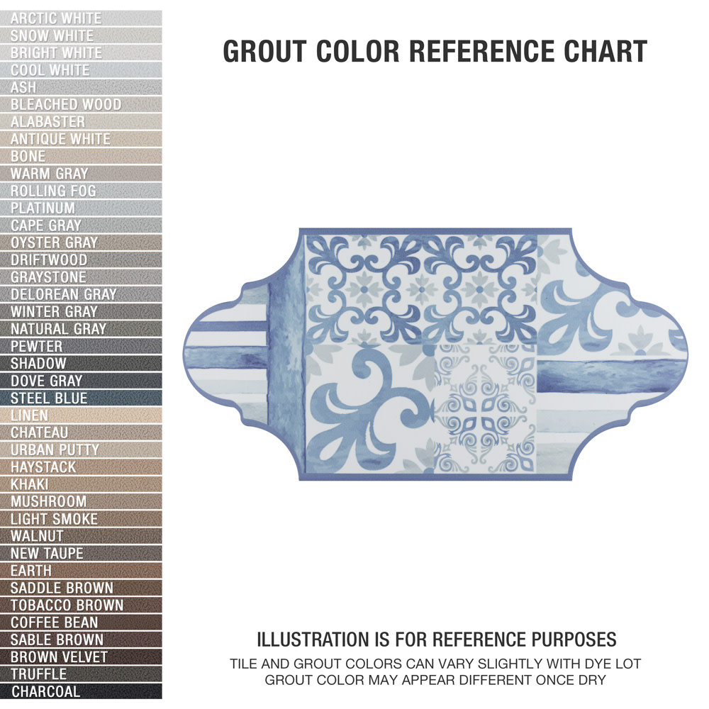 Royal Garden Provenzal Blue 6-1/4 in. x 12-3/4 in. Porcelain Floor and Wall Tile