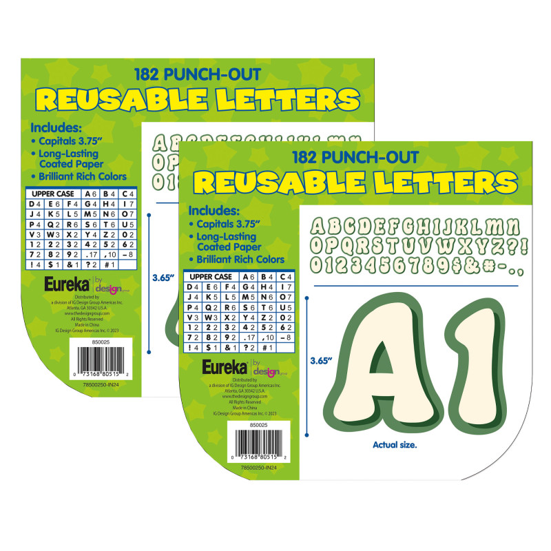 S'Cool Era Deco Letters Deco Letters, 181 Characters Per Pack, 2 Packs