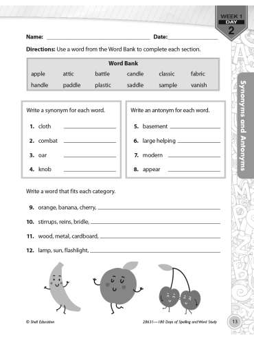 180 Days of Spelling & Word Study, Grade 3