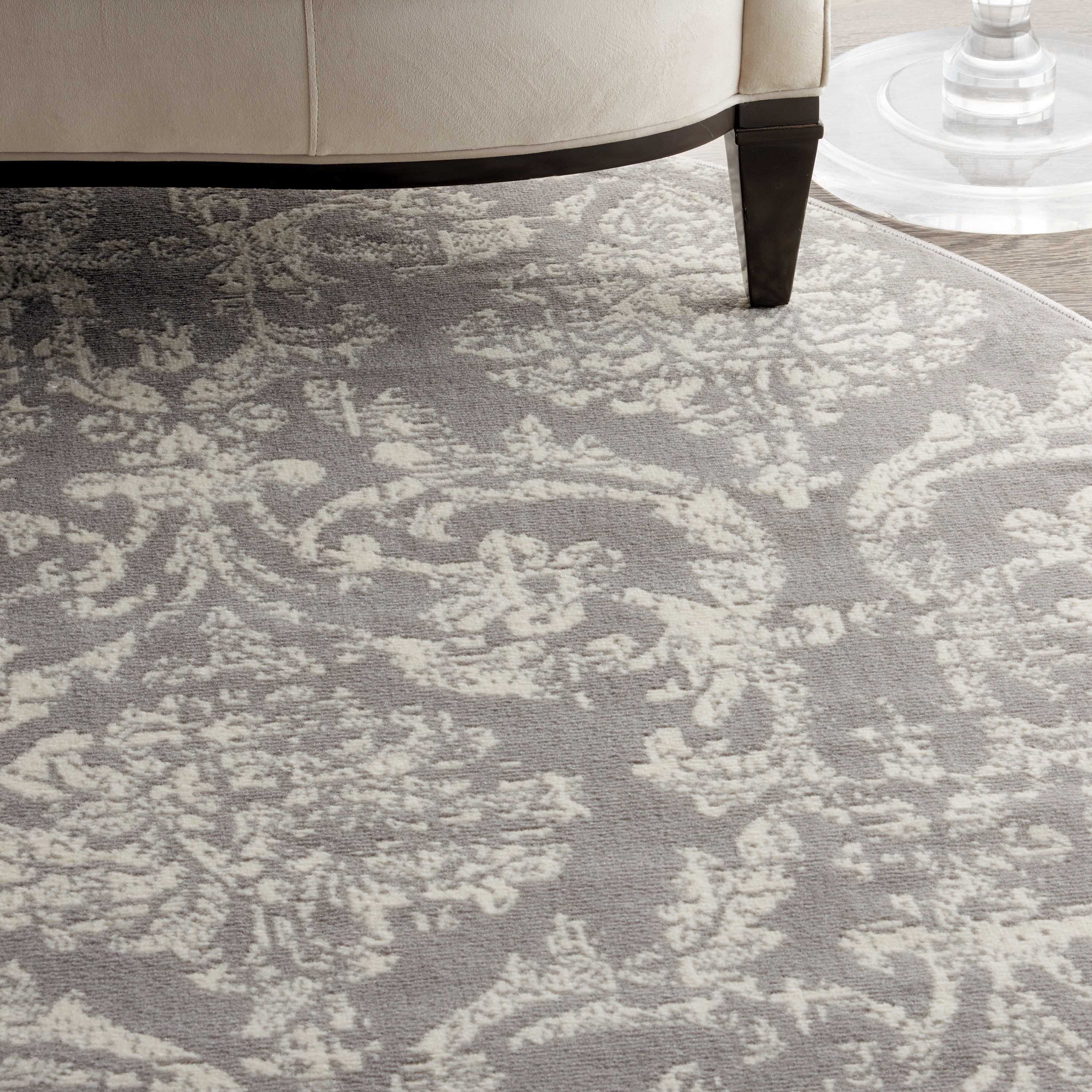 Nourison Jubilant 8' x Round Grey Vintage Indoor Rug