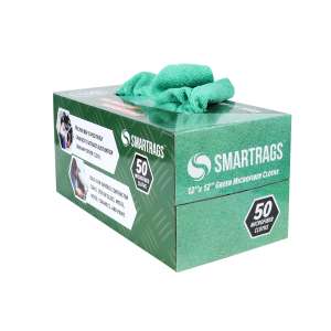 Hospeco, SmartRags®, 12"x12", Microfiber, Green Cloth