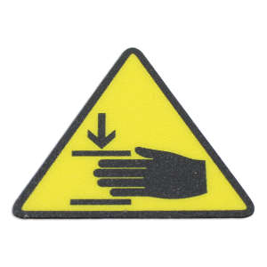 Hand Crushing Danger Label