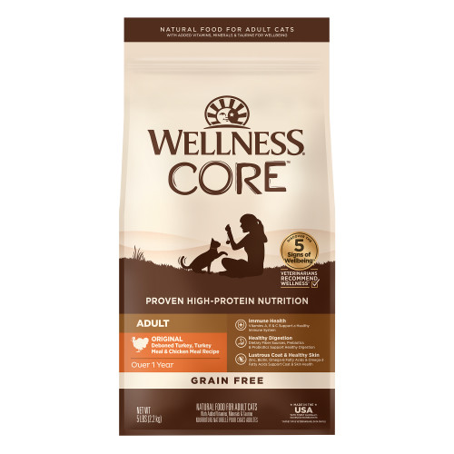 Wellness CORE Grain Free Original Deboned Turkey, Turkey Meal & Chicken Meal Front packaging