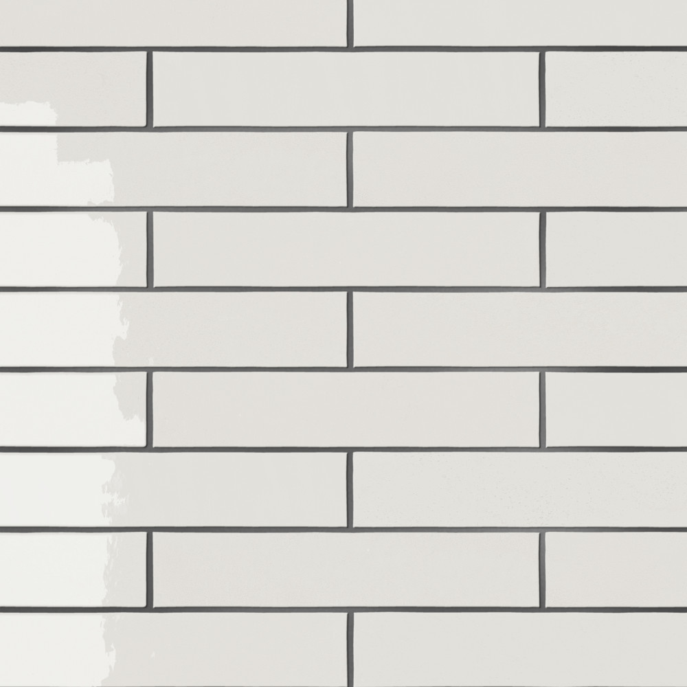 Menorca White 2-1/2 in. x 12-7/8 in. Ceramic Wall Tile