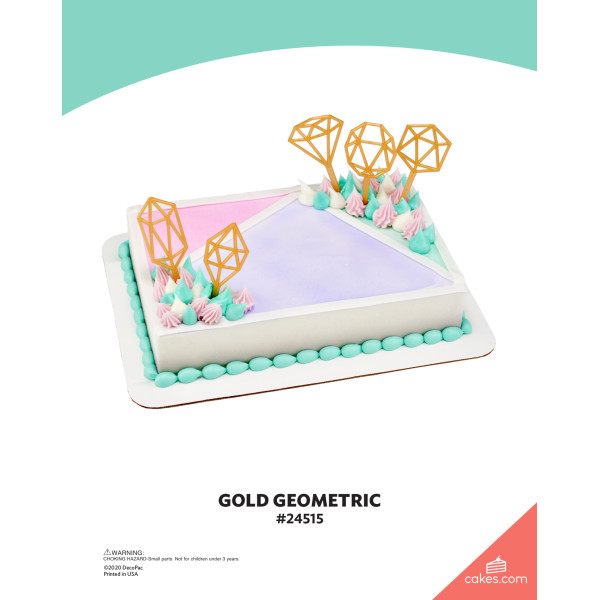 Gold Geometric The Magic of Cakes® Icing Only Page