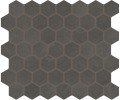 Persia Black 2×2 Hexagon Mosaic Matte