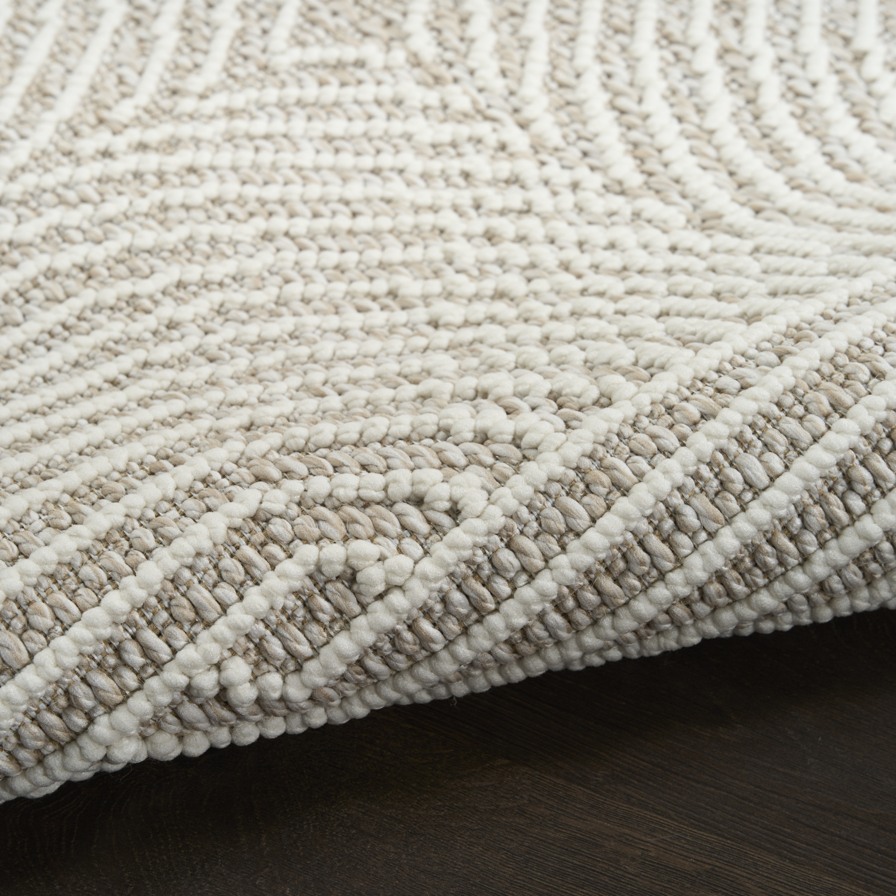 Nourison Natural Texture 5'3" x 7' Beige Ivory Modern Indoor Rug