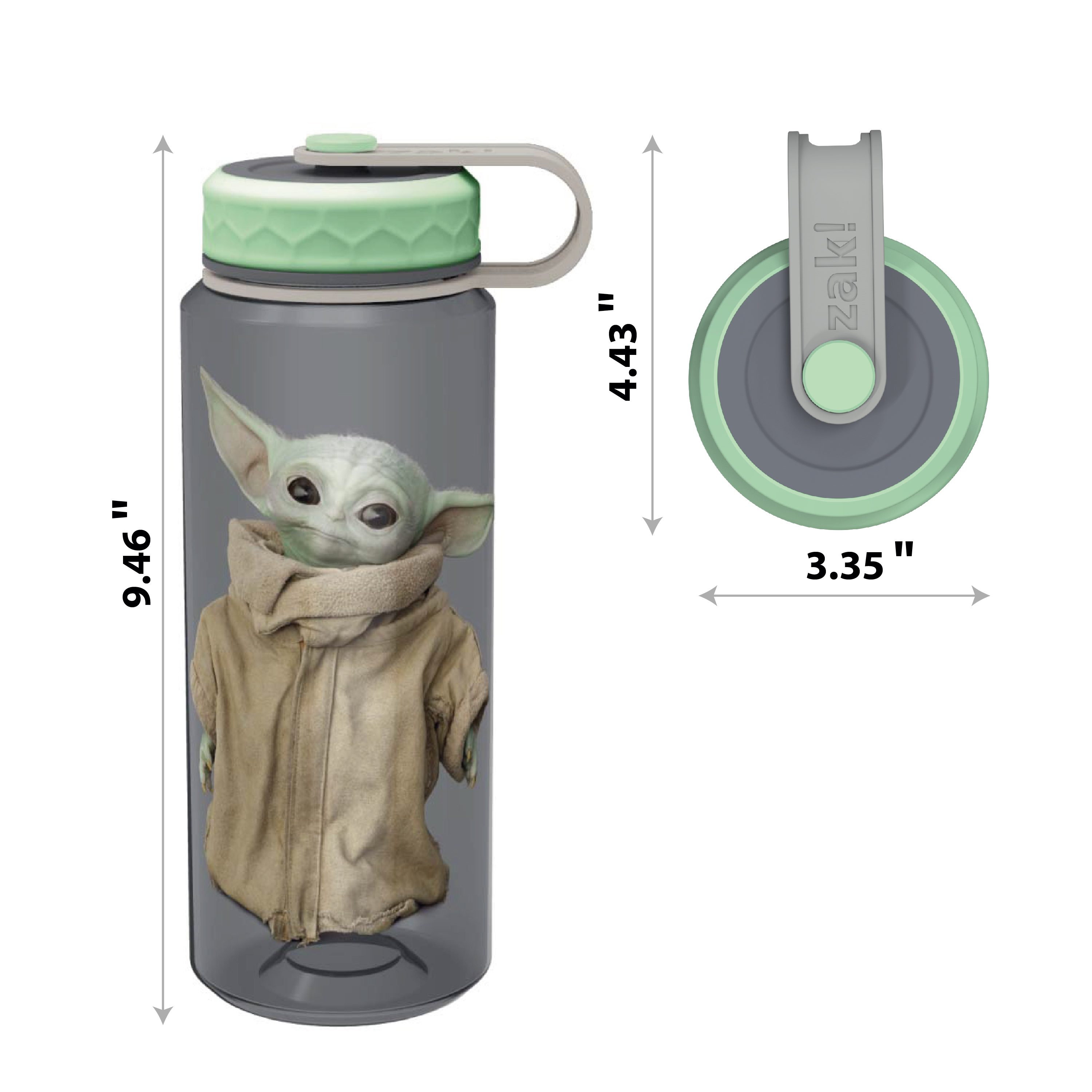 Star Wars: The Mandalorian 36 ounce Reusable Plastic Water Bottle, The Child (Baby Yoda) slideshow image 6