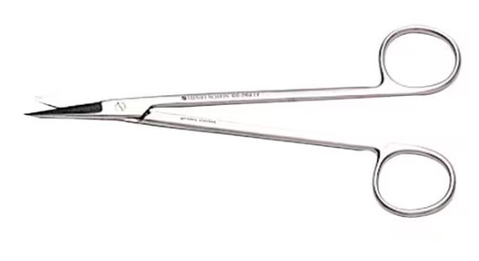Henry Schein Kelly Scissors, Curved, Serrated Blades