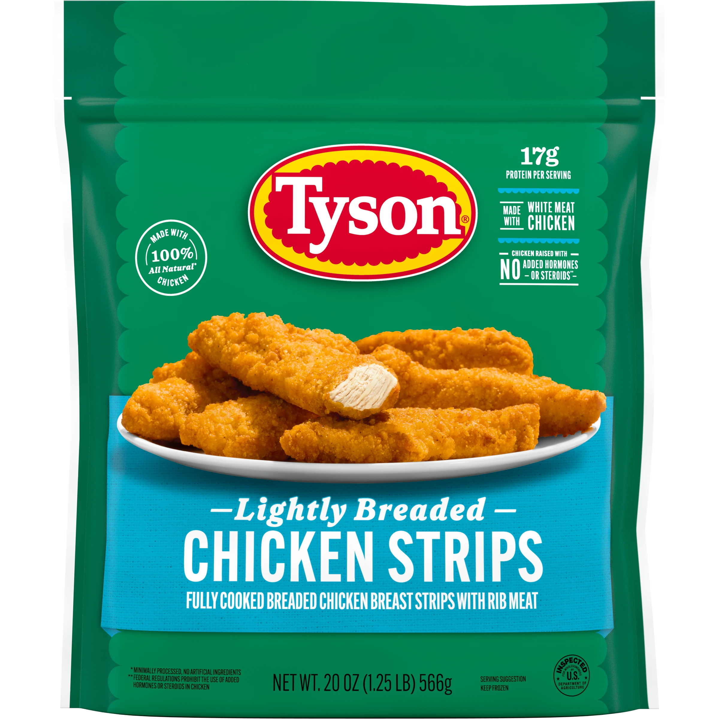 Lightly Breaded Frozen Chicken Strips