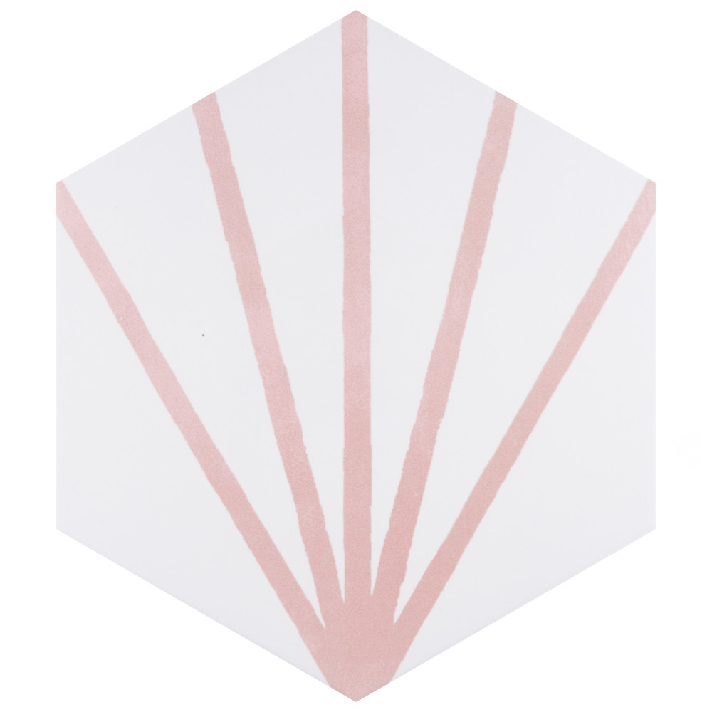 Horizon Dawn Hex Rosa 7-3/4 in. x 9 in. Porcelain Floor and Wall Tile
