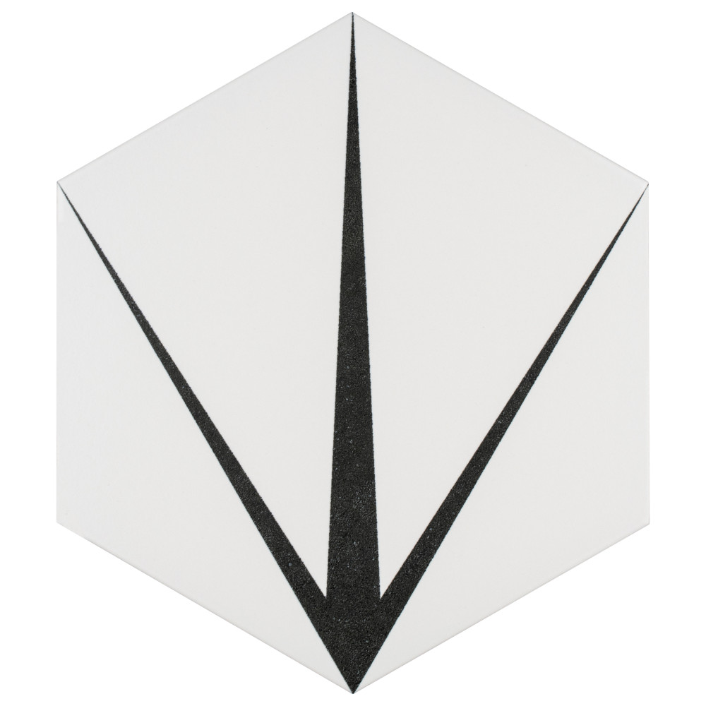 Sample – Trident Hex Blanco Porcelain Floor and Wall Tile