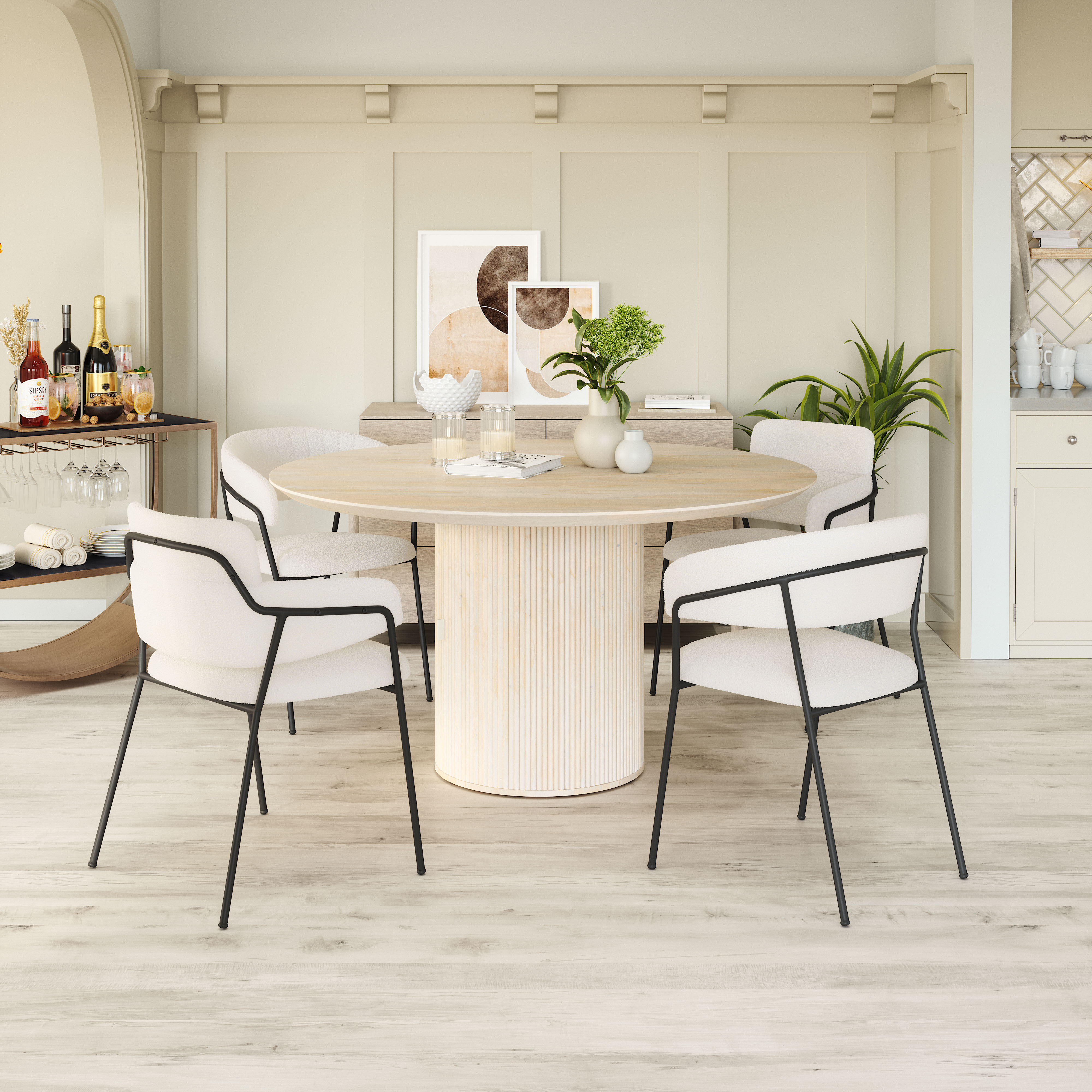 Marcel Dining Chair (Set of 2) Cream product image