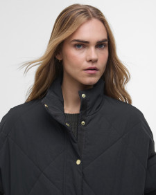 Zola Quilted Jacket Black/Envy Green
