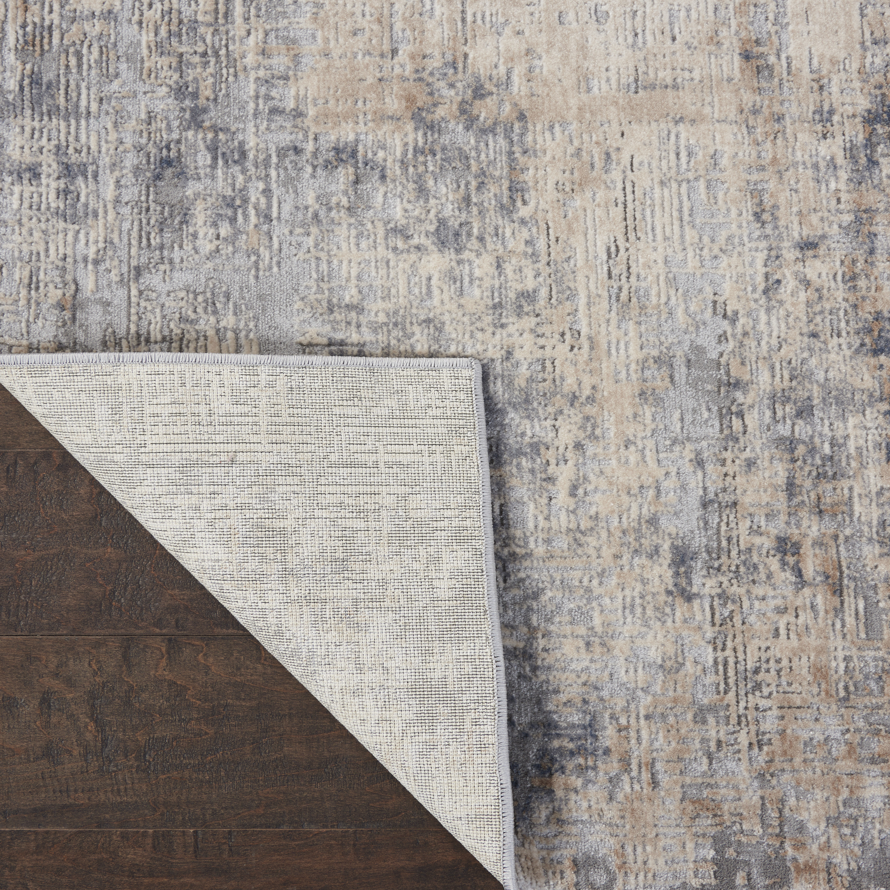Nourison Rustic Textures 5'3" x 7'3" Grey Beige Modern Indoor Rug