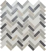 Serentina Tranquility 12×13 Herringbone Mosaic Glossy Serentina Tranquility 12×13 Herringbone Mosaic Glossy