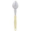 14-inch heavy-duty stainless steel solid basting spoon with yellow Ergo Grip™ handle