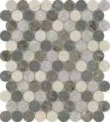 Waterjet Stone Mosaics Terra 1-1/4″ Penny Round Mosaic Mixed
