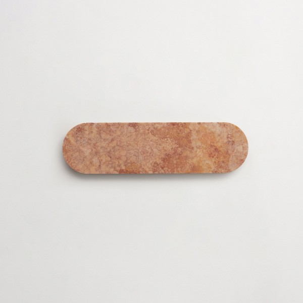 lapidary | oval long | red travertine 