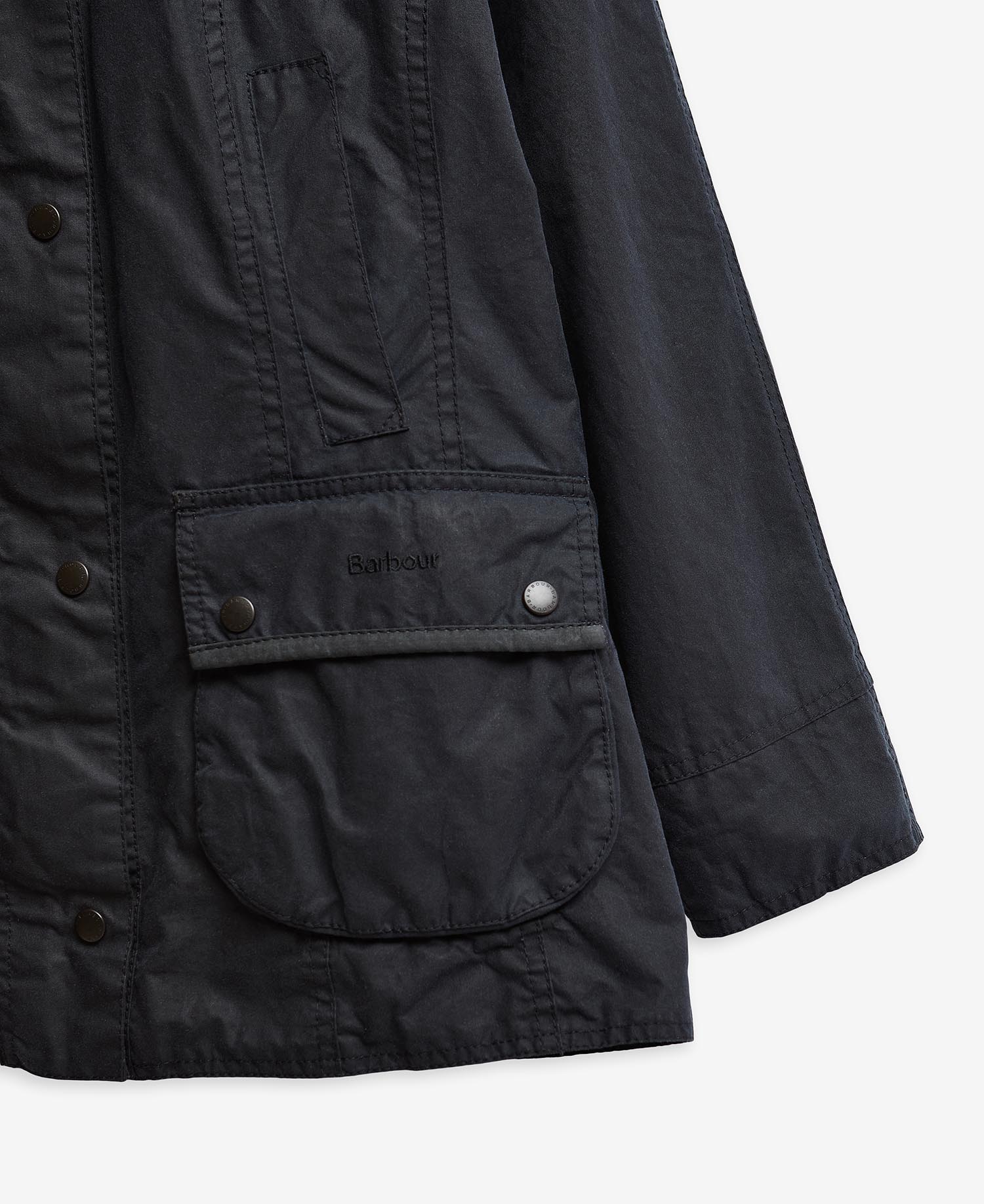 Barbour Re-Loved Beadnell Waxed Jacket - Size 14 image number 5