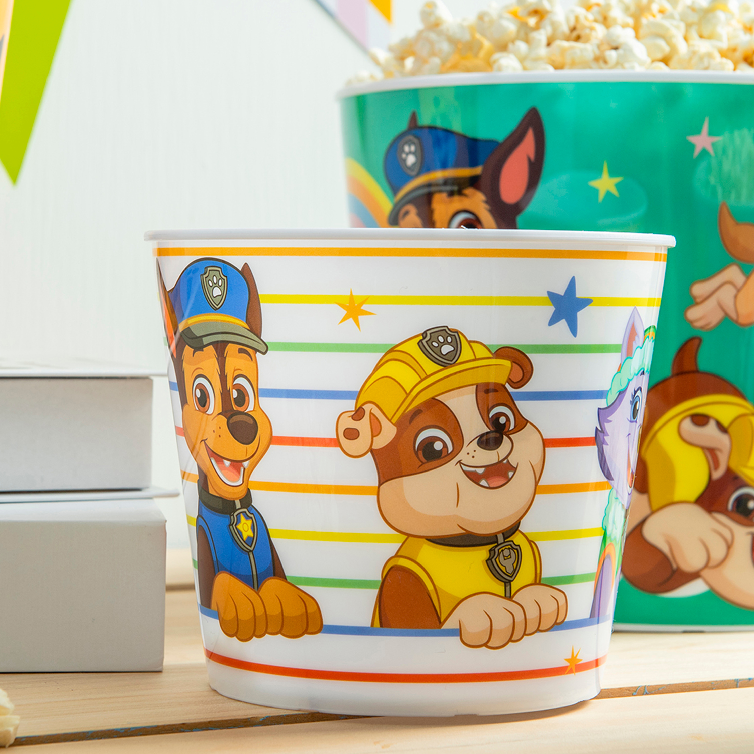 Paw Patrol Plastic Popcorn Container and Bowls, Chase, Marshall and Friends, 5-piece set slideshow image 5 Paw Patrol Plastic Popcorn Container and Bowls, Chase, Marshall and Friends, 5-piece set slideshow image 5