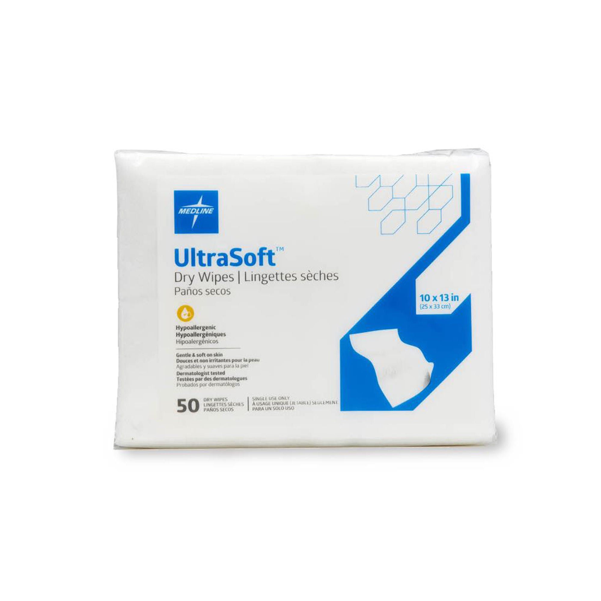 Medline CLOTH, CLN DRY ULTR SFT DISP WHT (50/PK 10PK/CS)
