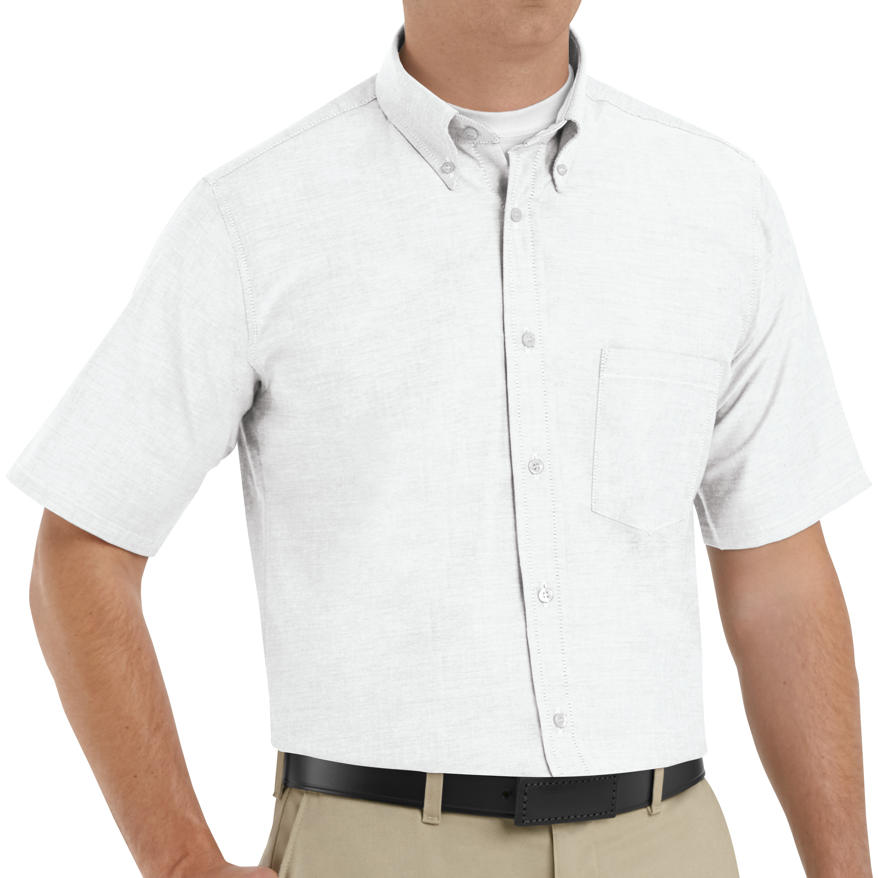 Camisa de vestir Oxford ejecutiva de manga corta Red Kap para hombre - Imagen 14 de 14