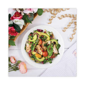 Dart, Concorde Non-Laminated Foam Plate, 10.25" dia, White