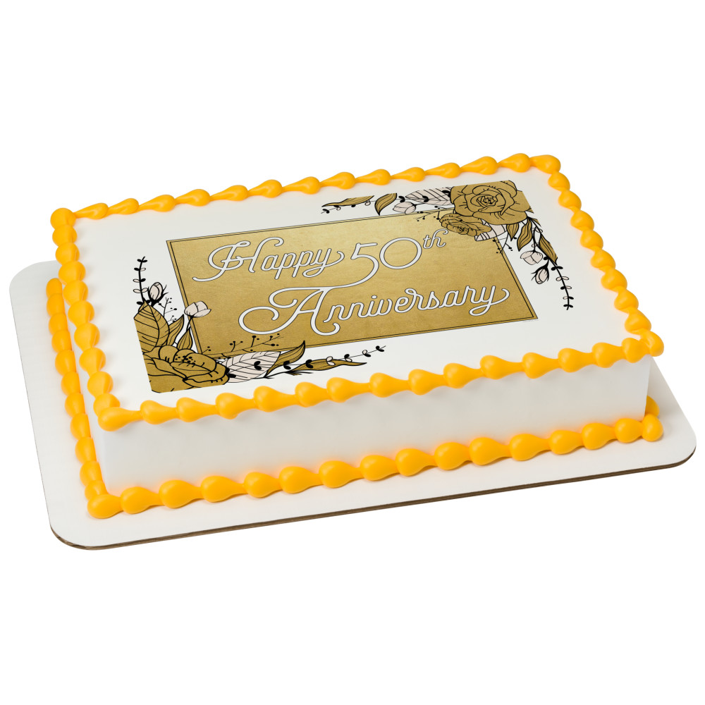 Order 50th Anniversary Edible Image® by PhotoCake® Cake from ALBERTSONS