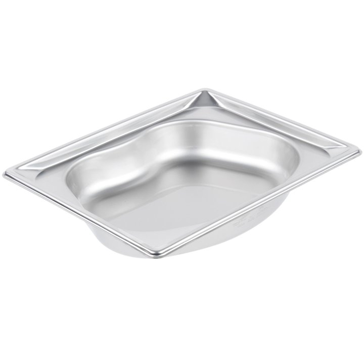 Half-size 2 ½-inch-deep Super Pan® stainless steel Super Shapes kidney-style wild pan