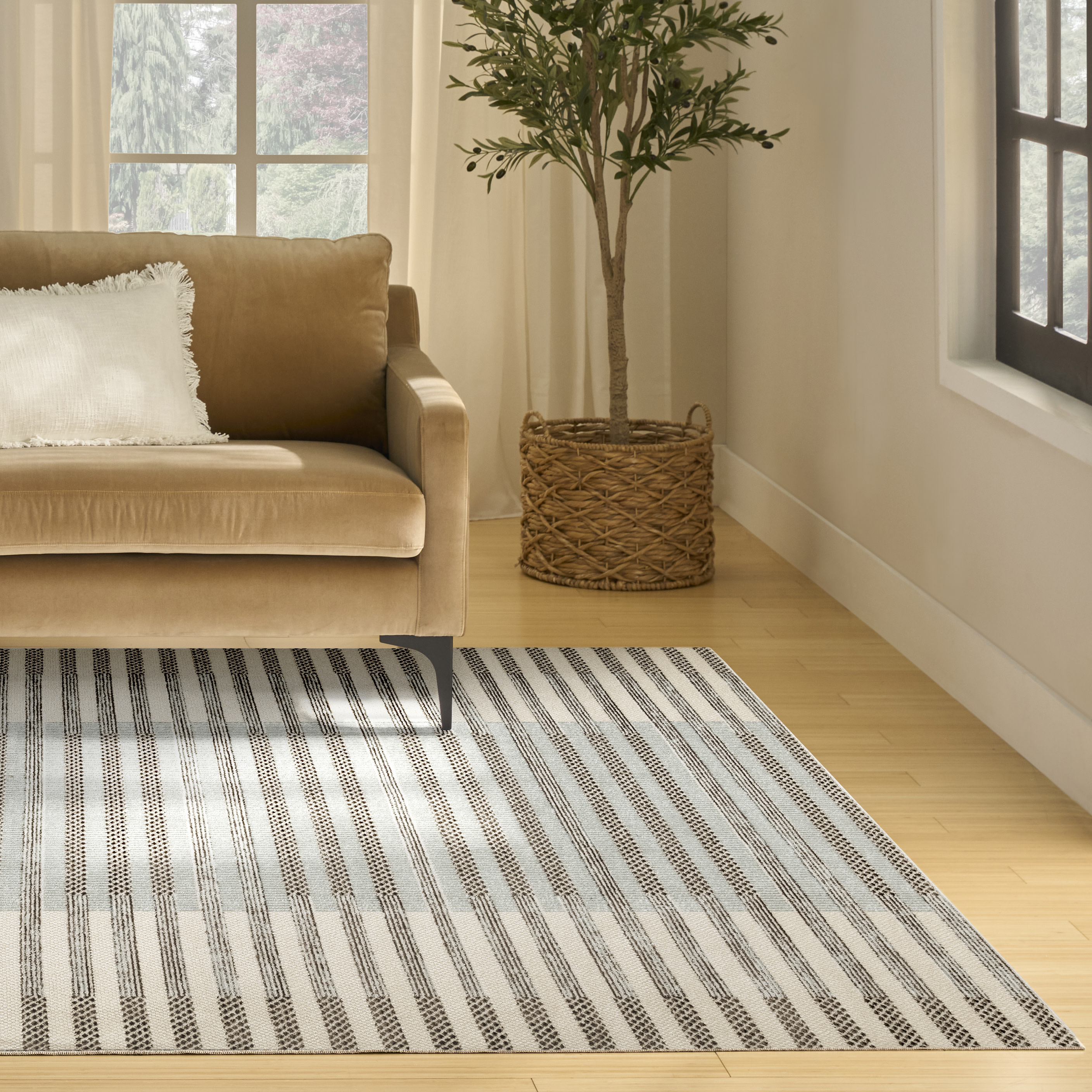 Nourison Nordic 8' x 10' Ivory Blue Modern Indoor Rug