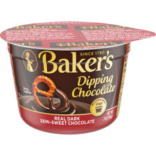 Baker's Real Dark Semi-Sweet Dipping Chocolate, 7 oz Cup