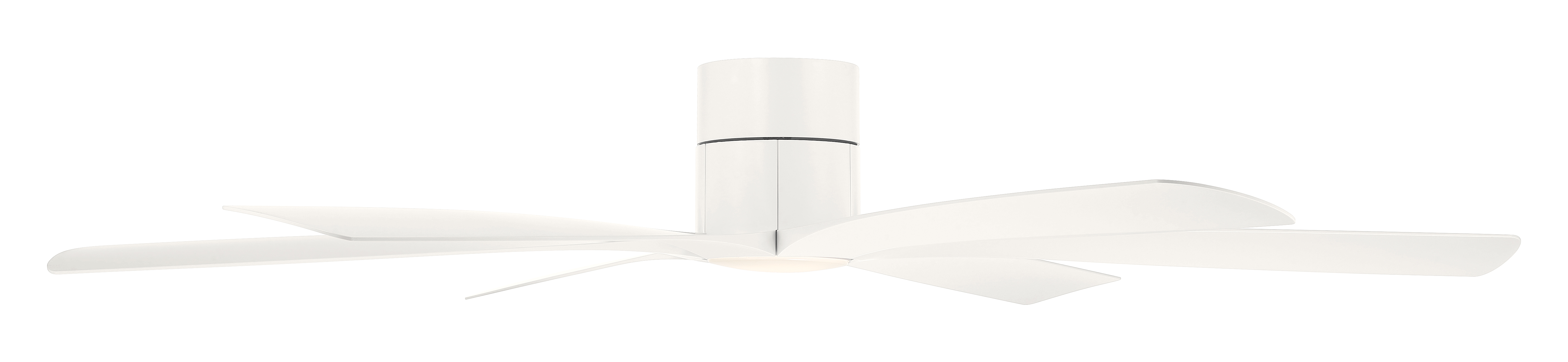 65" 6-Blade 5CCT LED Smart Flush Mount Ceiling Fan - Alabaster White and Alabaster White Blades with Etched Lens - alternate view