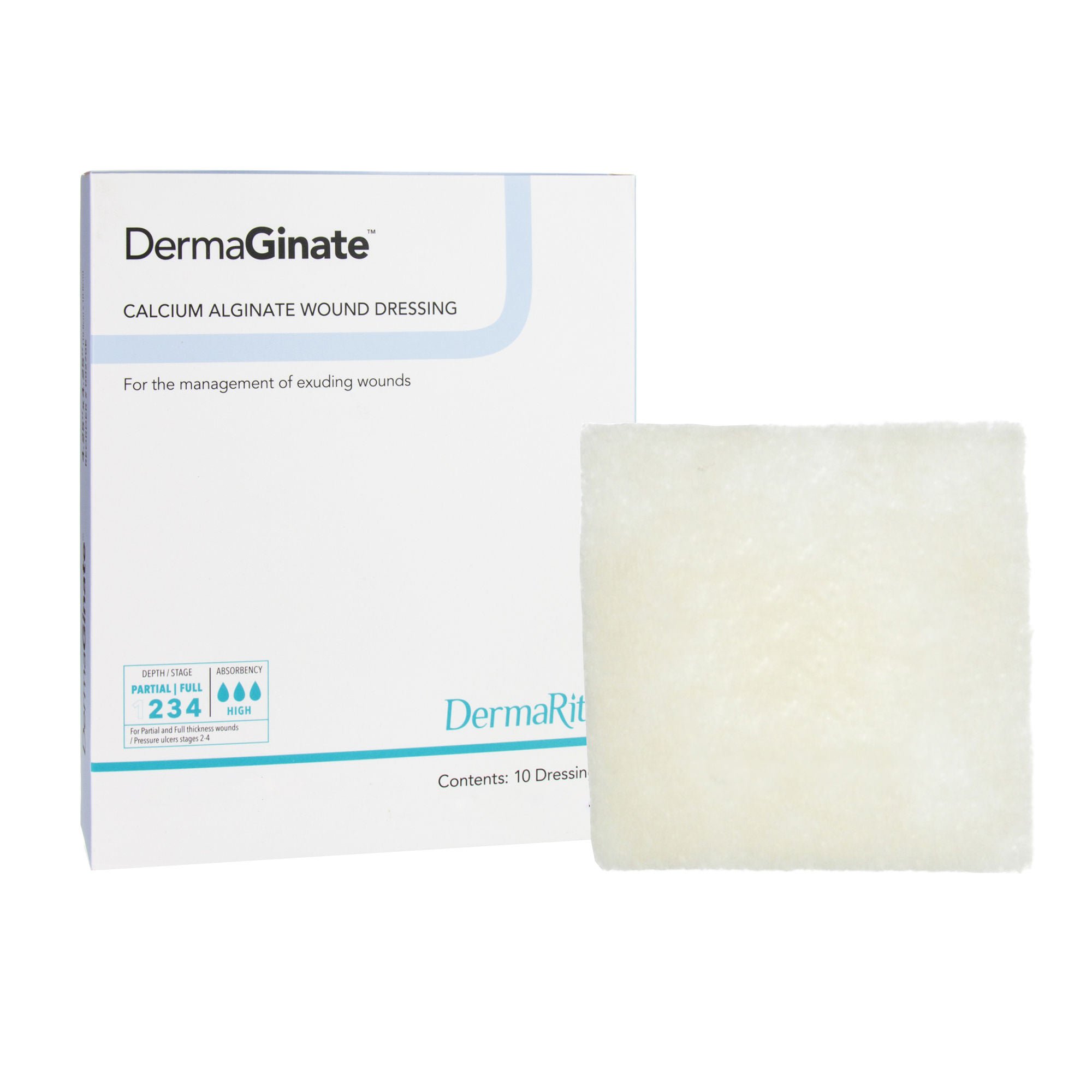DermaGinate® Alginate Dressing, 2 x 2 Inch