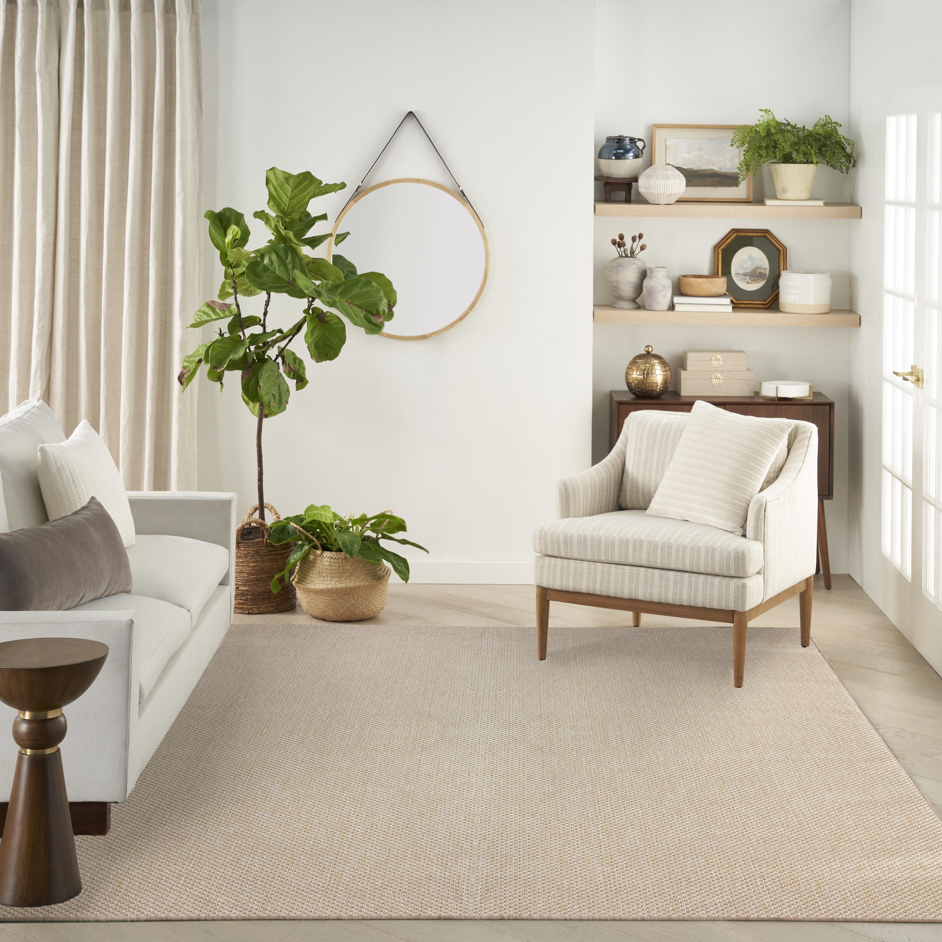 Nourison Tulum 9' x 12' Cream Outdoor Rug