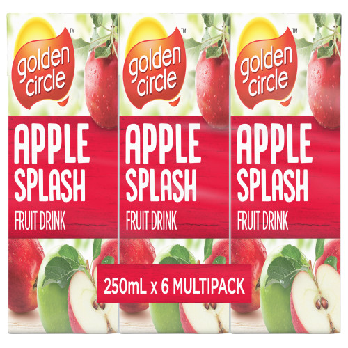  Golden Circle® Apple Splash Fruit Drink Multipack Poppers 6x250mL 
