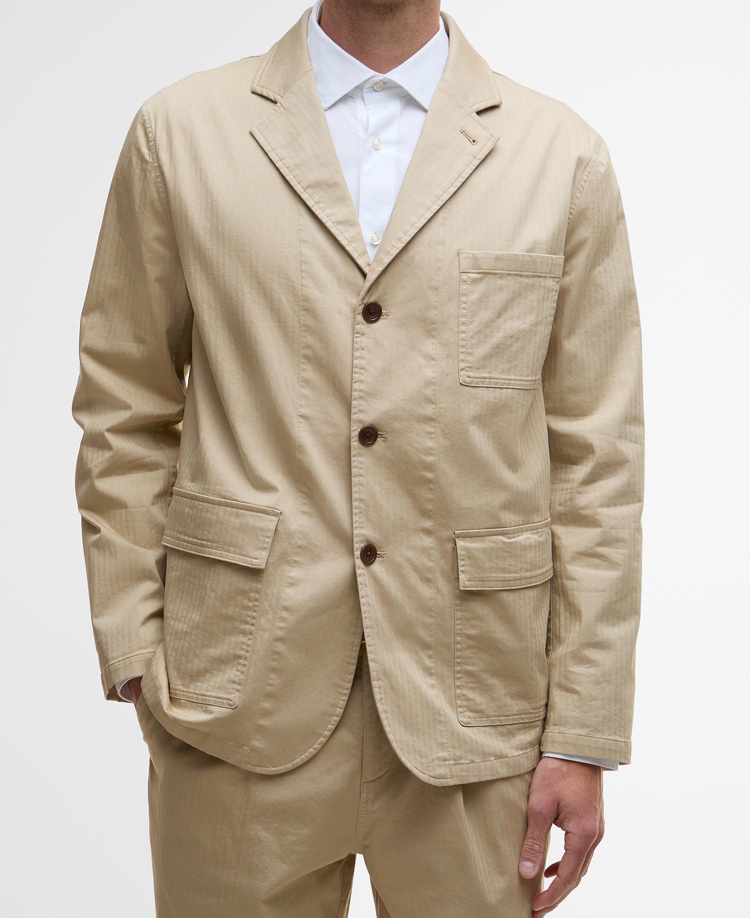 Herringbone Cotton Worker Jacket image number 4