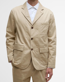 Herringbone Cotton Worker Jacket Sand