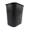 Rubbermaid Commercial, 7 gal, Resin, Black, Rectangle, Receptacle