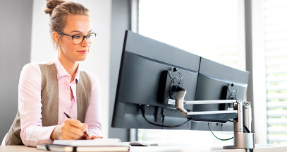 Adjust to your personal ergonomic profile to prevent neck, back and eye strain.