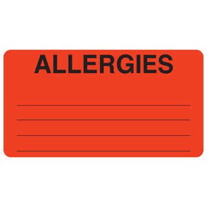 Tabbies LABEL ALLERGY 250ROLL=EA