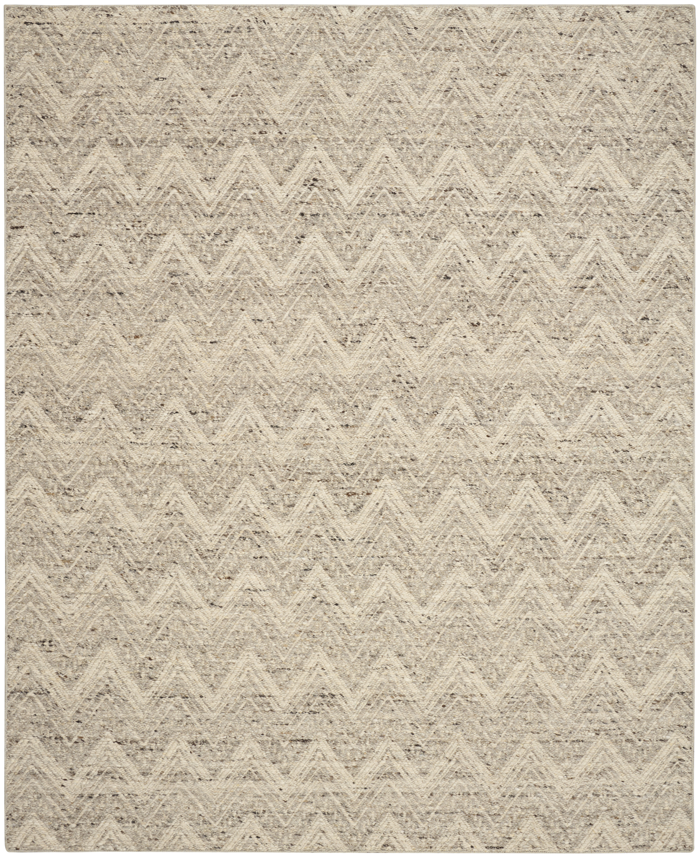 DKNY Pure Purl 5'3" x 7'3" Grey Ivory Modern Indoor Rug